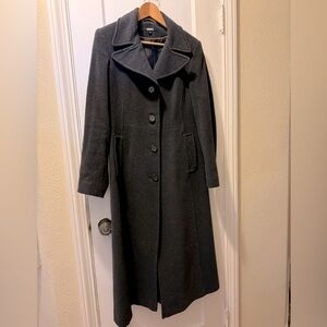 DKNY Women’s long wool coat, Size 10.